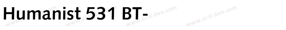 Humanist 531 BT字体转换